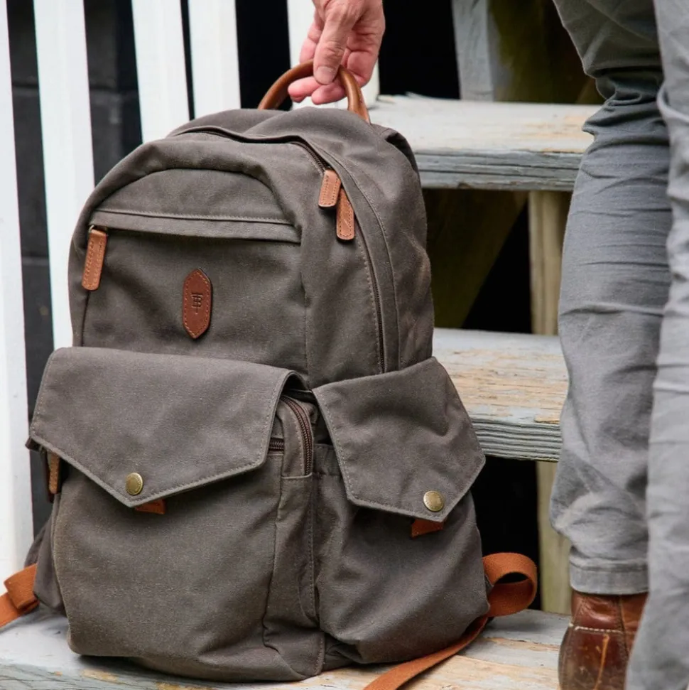 Canvas Backpack in Bark