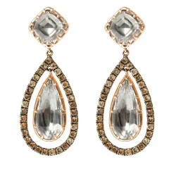 Caprice Cushion Pear Floating Earring