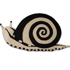 Caracol Rug in Black & Natural