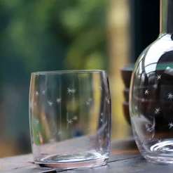 Carafe Glasses with Stars Design, Set of Four