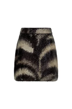 Carmelita Sequins Mini Skirt in Black