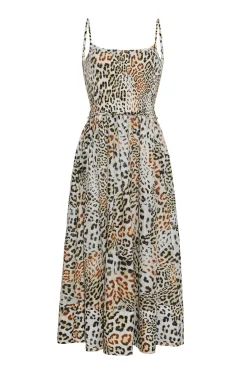Carmen Dress in Cheetah Natural