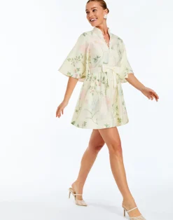 Carmen Mini Dress in Ivory Multi