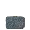 Carmen Woven Straw Clutch Bag in Black