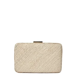 Carmen Woven Straw Clutch Bag in Natural