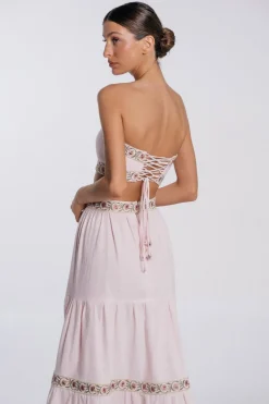 Carnation Crop Top in Pink