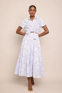 Carolina Skirt in Floral Clip Jacquard