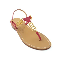 Caroline Capri-Style Leather Thong Sandal