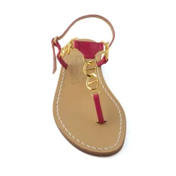 Caroline Capri-Style Leather Thong Sandal