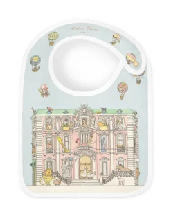 Carre & Satin Bib Set in Monceau Mansion