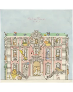 Carre & Satin Bib Set in Monceau Mansion