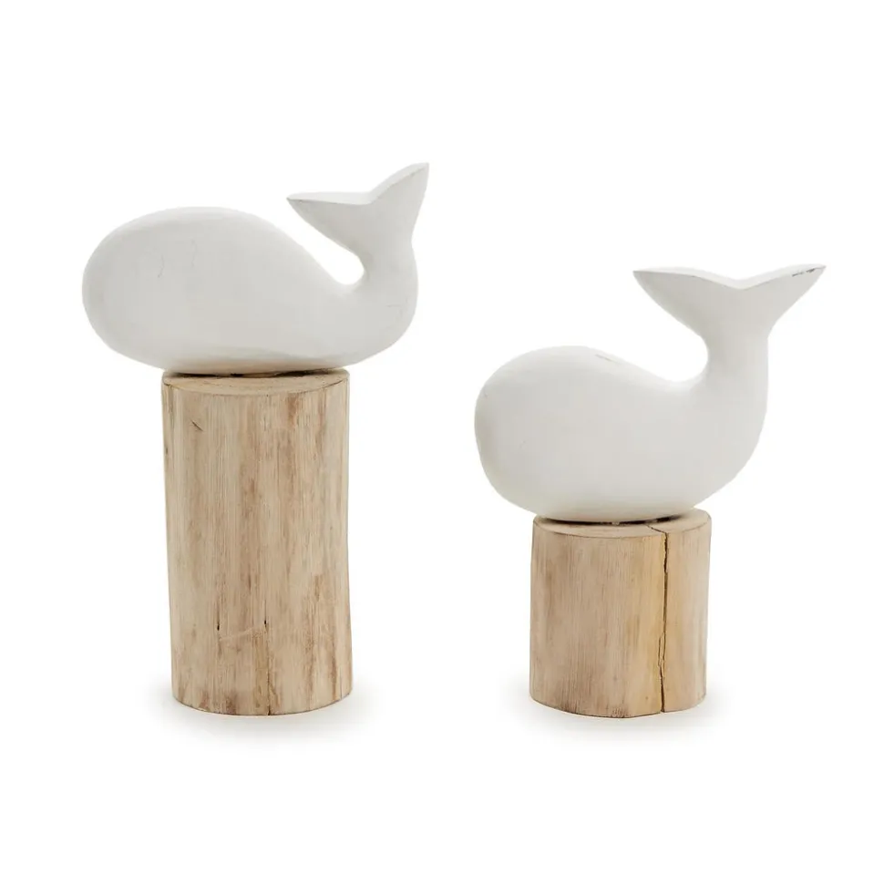 Carved Fish on Dock Post, Set of 2