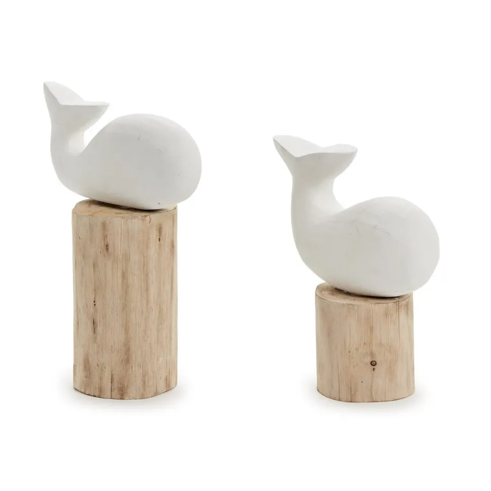 Carved Fish on Dock Post, Set of 2