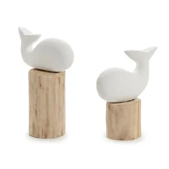 Carved Fish on Dock Post, Set of 2