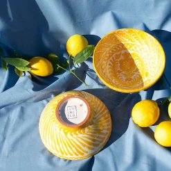 Casa Amarilla Medium Bowl with Hand-painted Designs