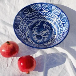 Casa Azul Large Bowl with Hand-painted Designs
