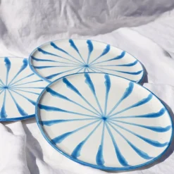 Casa Celeste Dinner Plate with Candy Cane Stripes