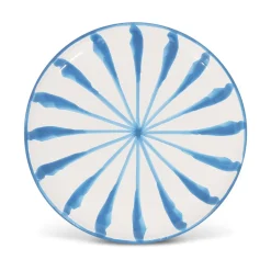 Casa Celeste Salad Plate with Candy Cane Stripes