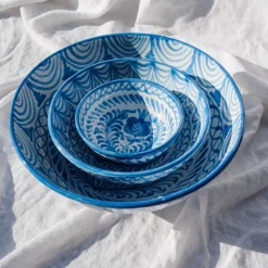 Casa Celeste Small Bowl with Hand-Painted Designs