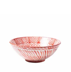 Casa Coral Large Bowl with Hand-Painted Designs