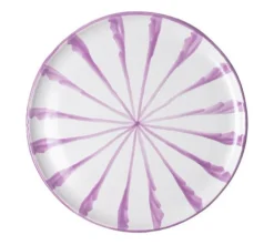 Casa Lila Dinner Plate with Candy Cane Stripes