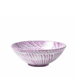 Casa Lila Large Bowl with Hand-painted Designs