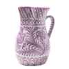 Casa Lila Large Pitcher with Hand-painted Designs