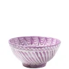 Casa Lila Medium Bowl with Hand-painted Designs