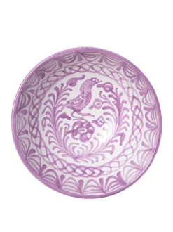 Casa Lila Medium Bowl with Hand-painted Designs