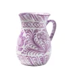 Casa Lila Medium Pitcher with Hand-painted Designs