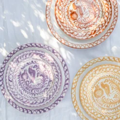 Casa Lila Salad Plate with Traditional Designs