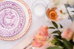 Casa Lila Salad Plate with Traditional Designs