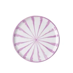 Casa Lila Salad Plate with Candy Cane Stripes