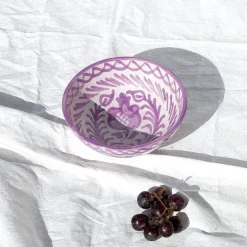 Casa Lila Small Bowl with Hand-painted Designs