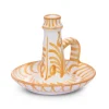 Casa Melocoton Candlestick with Hand-Painted Designs