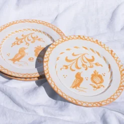 Casa Melocoton Dinner Plate with Traditional Designs