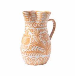 Casa Melocoton Large Pitcher with Hand-painted Designs