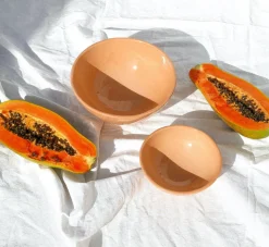 Casa Melocoton Medium Bowl with Peach Glaze