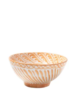 Casa Melocoton Medium Bowl with Hand-painted Designs