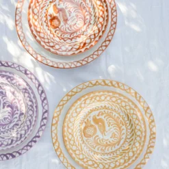 Casa Melocoton Salad Plate with Traditional Designs