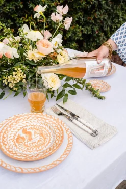 Casa Melocoton Salad Plate with Traditional Designs