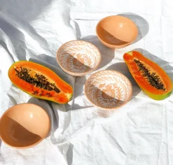 Casa Melocoton Small Bowl with Hand-painted Designs