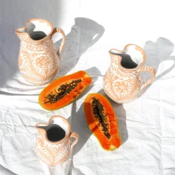 Casa Melocoton Small Pitcher with Hand-painted Designs