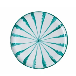 Casa Verde Dinner Plate with Candy Cane Stripes