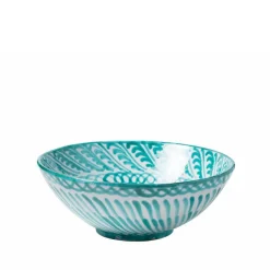 Casa Verde Large Bowl with Hand-painted Designs