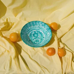 Casa Verde Large Bowl with Hand-painted Designs