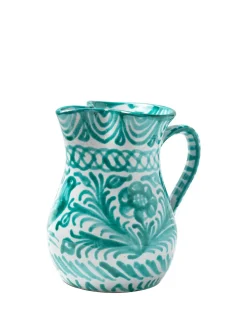 Casa Verde Medium Pitcher with Hand-painted Designs