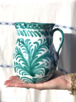 Casa Verde Small Pitcher with Hand-painted Designs