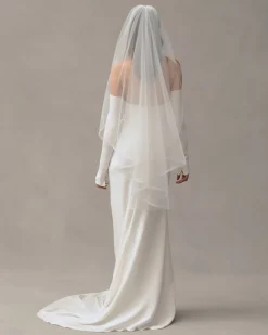 Cascade Veil with Horsehair Trim