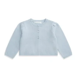 Cashmere Lurex Cardigan In Pale Blue